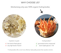 Extrait de Cordyceps Militaris Sinensis en poudre Qinshantang – Suppléments de polysaccharides – Poudre d'extrait de champignon Cordyceps