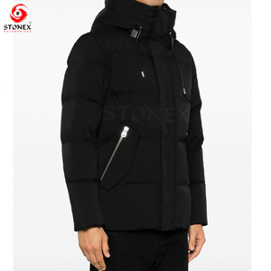 Best Quality Pakistan Manufactured Winter <b>Warm</b> Hooded Puffer <b>Jacket</b> with Canvas Fabric and Pockets-Latest Design Men's - Product Image 3