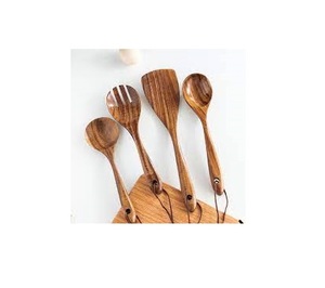 Serveurs à salade en bois cuillère fourchette couteau dîner couverts Royal ensemble couverts en gros en bois d'Acasie dernier produit de haute qualité - Product Image 4