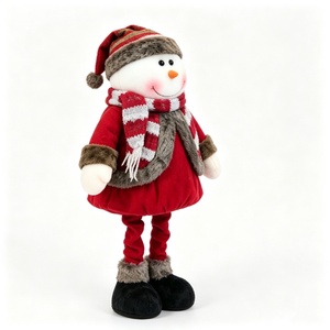 Custom Standing Freestanding Snowman Plush Backpack <b>Christmas</b> Winter Decor with PP Cotton Filling 51cm-99cm - Product Image 3