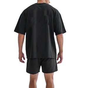 Conjunto de Ropa de Verano para Hombre, Tejido, de Dos Piezas, Camiseta de Manga Corta y Pantalones Cortos, Deportivo, Informal, con Logotipo Frontal - Product Image 4