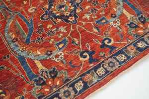 พรมอินเดียขายส่งจากโรงงาน RTS ยอดนิยม งานแฮนด์เมด สีชมพู ลายดอกไม้ สำหรับตกแต่งบ้าน พรมปูพื้นห้องนั่งเล่น - Product Image 5