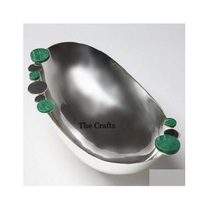 Maravilloso diseño de tazón decorativo de aluminio con forma ovalada de calidad superior para chocolates a precio de mayoreo. - Product Image 1
