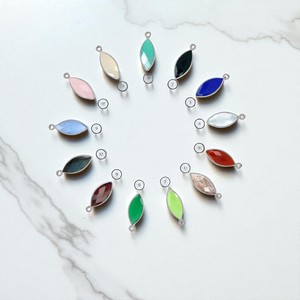 Marquise en gros faite à la main 8x16 MM cuivre infusé pierres précieuses lunette pendentif à breloque en argent Sterling bijoux de charme en gros - Product Image 2