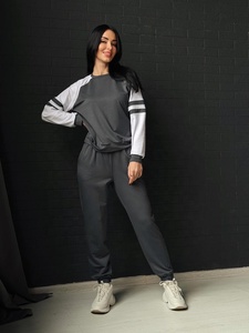 Conjunto de sudadera y pantalones deportivos con logotipo personalizado al por mayor, sudaderas con capucha en blanco para impresión y marca privada, conjunto de sudadera para uso diario. - Product Image 2