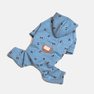 Tuta in pile polare classica di lusso per cani, comoda giacca per animali domestici per l'autunno, taglie da XS a XL, con stampa fantasia, accessori per gatti - Product Image 1