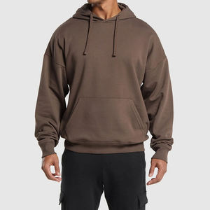 2025 100% algodón liso en blanco Sudadera con capucha hombres peso pesado Sudadera con capucha de gran tamaño Streetwear logotipo personalizado sudaderas con capucha de talla grande - Product Image 1