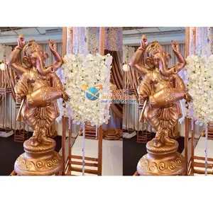 शादी मंडप उद्यानपथ सजावट गणेश मूर्तियों खरीदने भगवान गणेश Dholki के साथ शादी के लिए शादी मंडप की सजावट एफआरपी गणेश