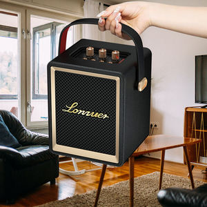 نظام موسيقى محمول لاسلكي عالي الجودة بتصميم عتيق مع صوت ستيريو ثلاثي الأبعاد ومشغل MP3 ومكبر صوت بتقنية البلوتوث للمسرح المنزلي واستخدام الكمبيوتر - Product Image 3