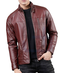 2024 Best Selling Men's <b>Leather</b> <b>Jacket</b> High Quality <b>Long</b> Sleeves High Street Style Quick Dry Breathable Winter OEM Service - Product Image 1
