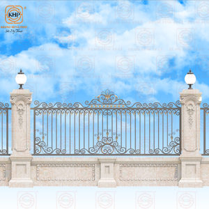 Clôture en fer forgé KHP Royal pour la décoration des villas et des appartements, imperméable, galvanisée, revêtement en poudre, antirouille, fabriquée au Vietnam. - Product Image 3