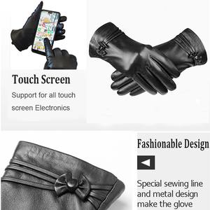 Wolson Industry Gants en cuir Fashion Gants en cuir de haute qualité en peau de mouton Fashion Gants en cuir New Design Comfortable Fashion Leather Glo - Product Image 6
