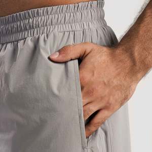 Pantalones de Hombre Gris Claro Estilo Formal con Diseño de Pista de Carreras, Tallas XL-6XL, Cintura Media, Pliegues, Cremallera Decorativa, Corte Recto Ajustado - Product Image 4