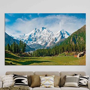 Lienzo Decorativo con Impresión de Paisaje del Monte Nanga Parbat, Lienzo Enrollado - Product Image 1