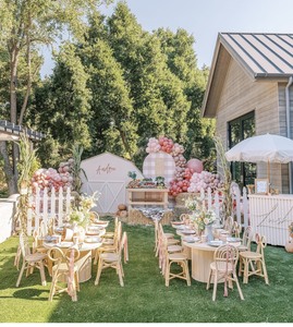 โต๊ะเด็กหวายวินเทจน่ารักยาวปาร์ตี้กลางแจ้งปรับแต่งขนาดและสีราคาโรงงาน - Product Image 6