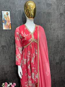 Designer indien 3 pièces ensemble Readymade pakistanais ethnique porter fête porter impression numérique Palazzo Sharara Gharara Kurti cousu ethnique - Product Image 6