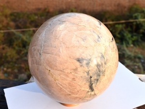 Esfera de Piedra Lunar Natural de Primera Calidad, Decoración para el Hogar, Feng Shui, Artículos Coleccionables, Cristal Tallado Grabado de Calidad Premium - Product Image 3