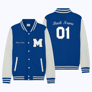 Veste Letterman de baseball noire avec logo personnalisé du fabricant OEM veste Letterman en chenille avec broderie de manches en cuir veste universitaire Letterman pour hommes - Product Image 6