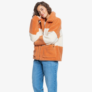 Most Fashionable 2024 Design Women Winter Warm Sherpa Denim Jackets / High Quality Sherpa Collar Zipper Women Sherpa Jackets - Product Image 5