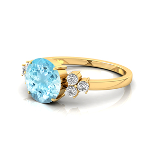 แหวนเพชรแท้สีทองธรรมชาติอัญมณีสีทองและสีทองแบบละเอียดอัญมณีตัดกลมขายส่งจากอินเดียโดยตรงจากโรงงาน - Product Image 5