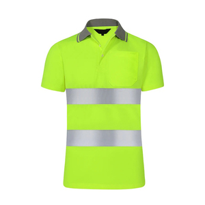 Polo réfléchissant haut de gamme au meilleur prix 100% polyester chemise de sécurité haute visibilité avec bande réfléchissante polos de sécurité au travail - Product Image 4