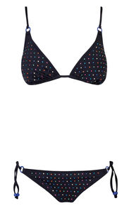 Conjunto de Bikini de Dos Piezas para Mujer, Estilo Veraniego para Playa, Decoración de Cristal, Transpirable, Antibacteriano, Logotipo Personalizado en la Cintura - Product Image 3