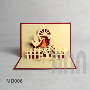 Cartes Pop-up 3D personnalisées pour invitation de baptême, cartes de vœux, cartes Pop-up 3D pour anniversaire, artisanat en papier - Product Image 2