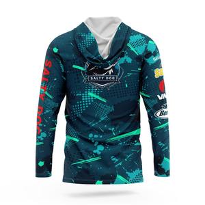 Trending Lightweight Spandex/Polyester <b>Fishing</b> <b>Wear</b> OEM ODM Long Sleeve Hooded Shirt UV Protection UPF 50 Quick Dry Lure - Product Image 4