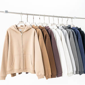 High Quality Men's Hooded Hoodies Zip up Men Jacket Fleece Blank Hoodie Heavyweight Unisex Streetwear Hoodie Custom for Men - Product Image 1