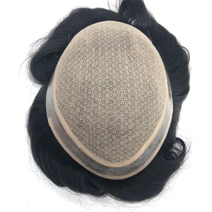 Perruques de cheveux humains pour hommes respirant Invisible cheveux courts perruque pour hommes avec fil de cheveux réels peut être teint et coiffé - Product Image 6