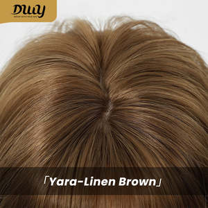Yara-DWY 12-Inch MiraScalp <b>Wig</b> Short Wavy Pink Blonde Glueless Synthetic with Light Brown Lace - Product Image 6