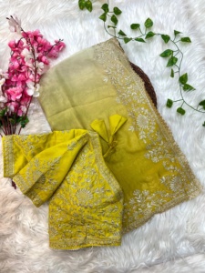 Soie Teby élégante avec impression et broderie de paillettes Saree fabricant et fournisseur en gros de Surat - Product Image 6