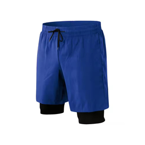 High Street Short de sport pour homme Confortable Qualité supérieure Vêtements de fitness Taille élastique Motif solide personnalisé - Product Image 1