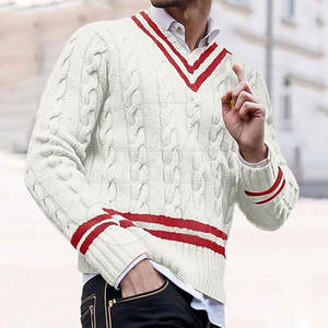 Vente directe d'usine Jersey tricoté hommes vêtements de sport Jersey tricoté fabriqué en 100% coton et laine - Product Image 4