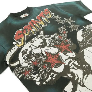 เสื้อยืดผ้าฝ้าย100% ใส่ได้ทั้งชายและหญิงทรงโอเวอร์ไซส์ระบายอากาศได้เป็นมิตรกับสิ่งแวดล้อมสำหรับผู้ชายและผู้หญิง - Product Image 3