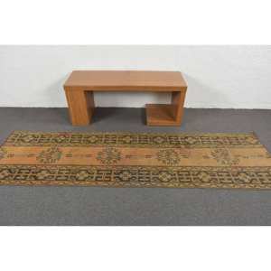 Alfombra turca de poliéster hecha a mano Vintage Beige, 26x89 pies, área grande clásica, rectángulo, patrón abstracto para sala de estar, pasillo para 4M - Product Image 3