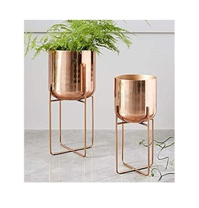 Juego de 3 macetas de metal de diseño antiguo de calidad superior con forma y tamaño personalizados para uso en el jardín de Rana Overseas Inc - Product Image 6