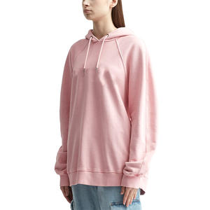 เสื้อสเวตเตอร์สวมหัวแบบมีซิปสำหรับผู้หญิงเสื้อมีฮู้ดลำลองสีพื้นโลโก้แบบกำหนดเอง - Product Image 2