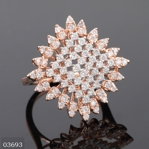 Anillo de Compromiso, Boda o Cóctel Clásico con Diamante Cultivado en Laboratorio VVS, Corte Brillante, para Mujer, Oro 14k/18k, Certificado, Moderno - Product Image 3