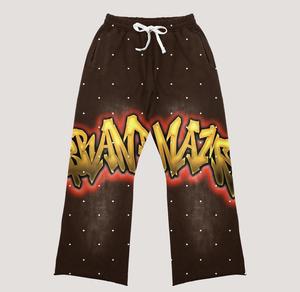 Custom Brand Men's Clothing Plus Size Vintage Streetwear Winter Sets Solid Printed Cropped Hoodie Trouser Custom Size Tracksuits - Product Image 5