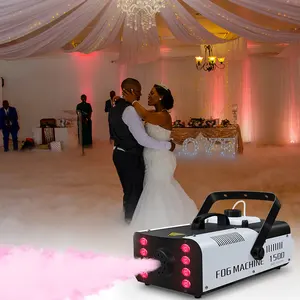 VALAVA 1500W Stage Light Fog Machine RGB 6LEDs Remote Controlled Wedding Effect Equipment Smoke Haze Generator