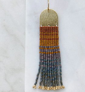 Pendientes Fire Island | Cuenta de semillas | Pendientes tejidos a mano - Product Image 2