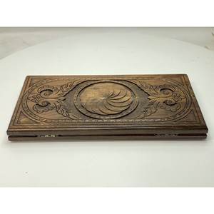 Jeu de société en bois sculpté 3 en 1, échecs, dames, backgammon, stratégie classique, divertissement familial, défi mental, jeu artisanal - Product Image 3