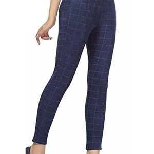 กางเกงเลกกิ้งแฟชั่นดีไซน์ใหม่สำหรับผู้หญิงกางเกงยืดเอวกลางพิมพ์ลายทางสีชมพูสำหรับใส่ออกกำลังกายเล่นฟิตเนส - Product Image 2