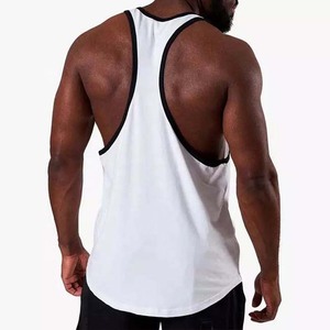 Cotton Polyester Tank <b>Tops</b> Wholesale Price Quick Dry Breathable Gym Fitness Tank <b>Tops</b> High Street Casual Blank Solid Color - Product Image 2