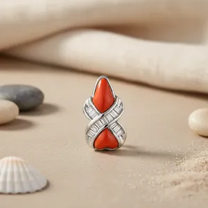 Pendentif en argent 925 plaqué rubis pour bijoux de mode féminins - Product Image 2