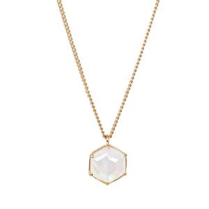 Aqua calcédoine collier en argent Sterling 925, pierre précieuse ronde calcédoine, pierre précieuse plaquée or - Product Image 3