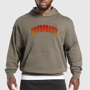 2025มาใหม่100% เสื้อครอปมีฮู้ดทรงบ็อกซี่เสื้อสเวตเชิ้ตมีฮู้ดสไตล์ฮิปฮอปผ้าคอตตอนผ้าเกล็ดปลา - Product Image 2