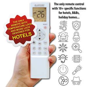 SaveOnAirCo R3 Infrared <b>Smart</b> Remote Control-Universal AC Remote Temperature <b>Lock</b> Dual <b>Lock</b> Security for Hotels Rental - Product Image 1