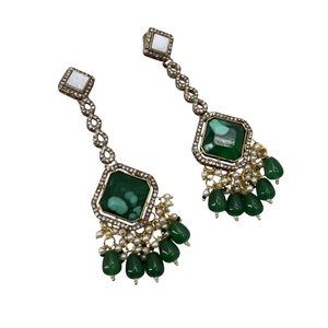 2025 Latest Design Beaded Earrings at the Back Best Jewellery Supplier From India - Product Image 1